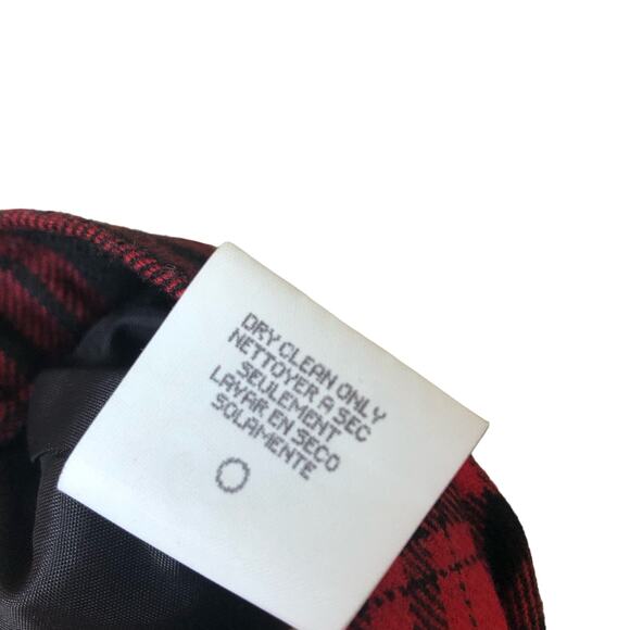 Vintage Mini Skirt Sz 6 Plaid Red Black Dark Academia Mall Goth A Line 90s - Picture 6 of 10